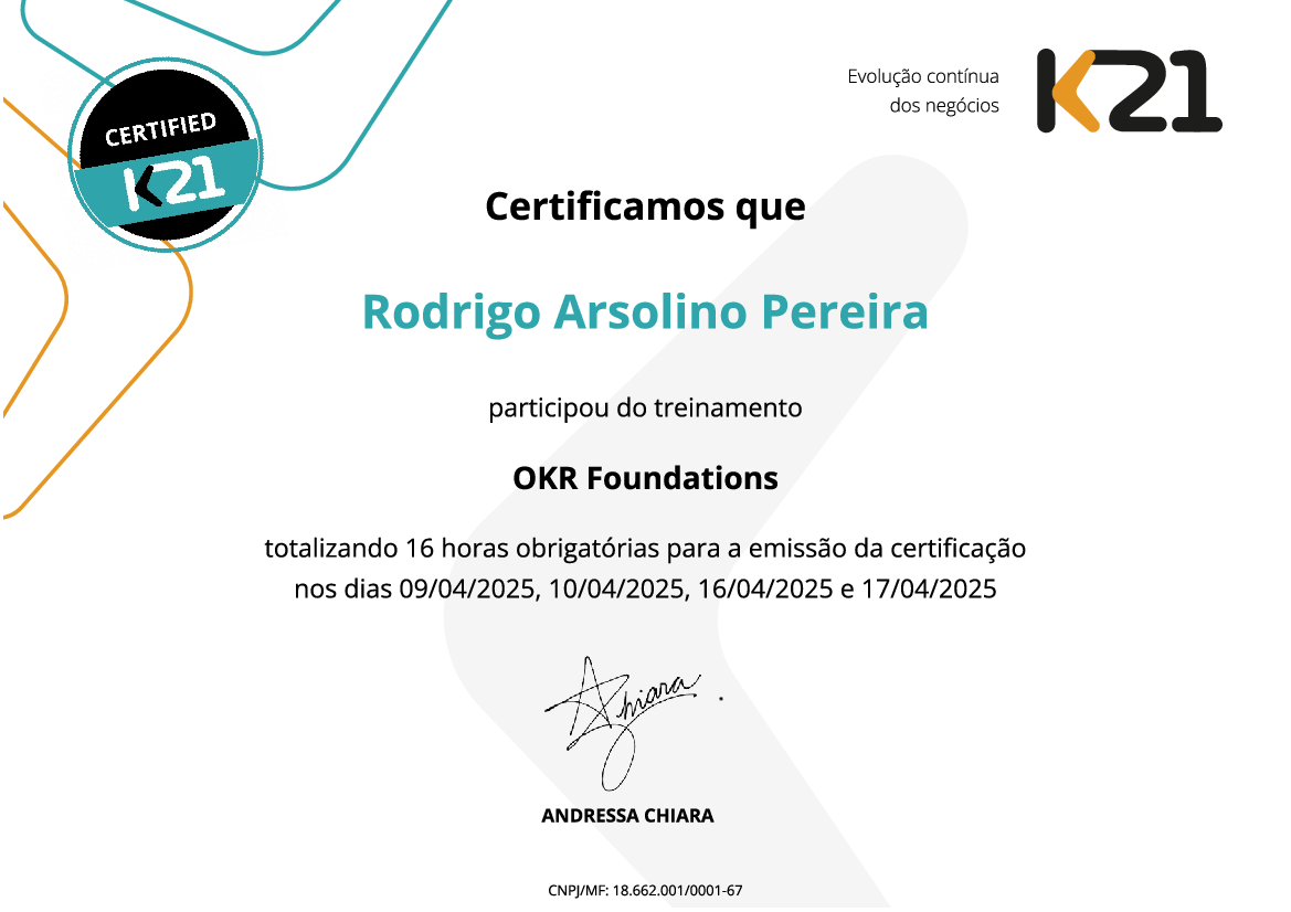Certificado K21